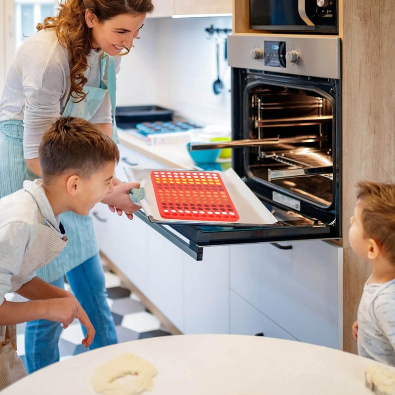 BTYMS 2 Pcs Small d Silicone Molds, 140 Cavity Semi Sphere Molds for Chocolate, Baking, Homemade Candy, Wax Melts Beads, Ice Balls, DIY Dog Training Treats - Image 3